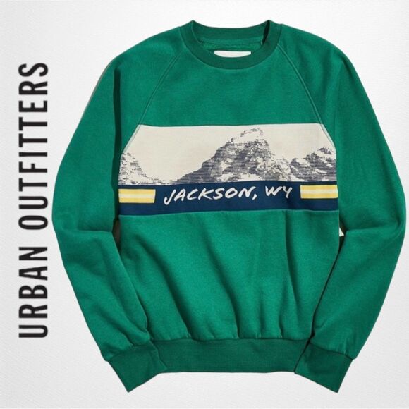 NEW Urban Outfitters UO BDG Snowy Inset Crew Neck Sweatshirt M L - Picture 1 of 3